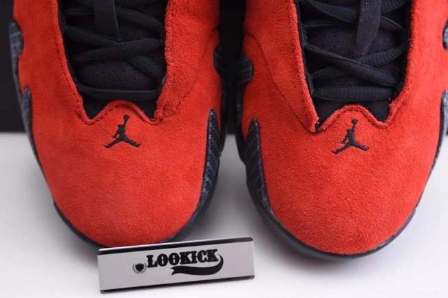Cheap TBkick Jordan 14 654459-670 Retro Air Red Challenge 0813